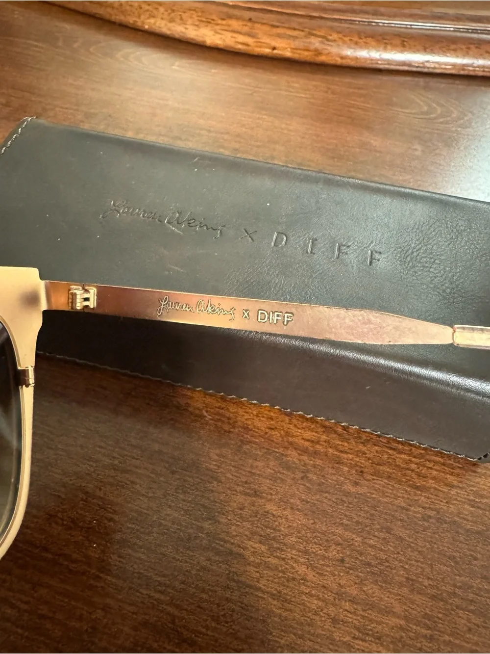 Rose Gold Square Sunglasses - Lauren Akins x Diff